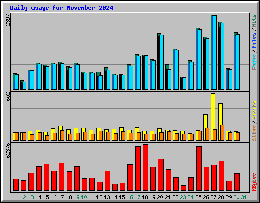 Daily usage for November 2024