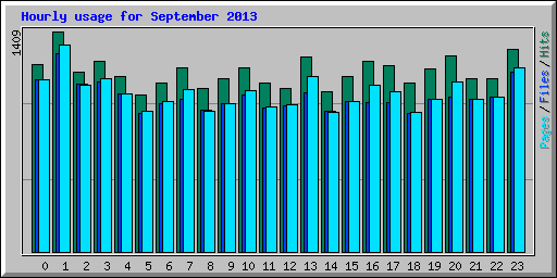 Hourly usage for September 2013