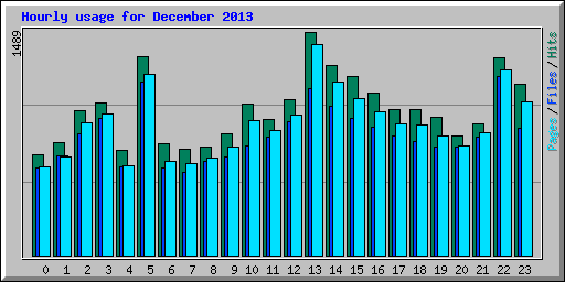 Hourly usage for December 2013