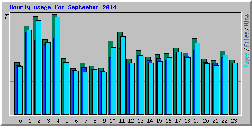 Hourly usage for September 2014