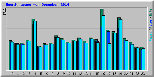 Hourly usage for December 2014