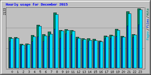 Hourly usage for December 2015