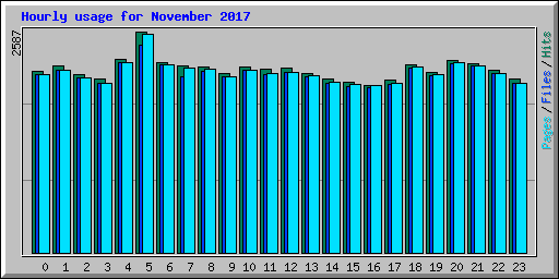 Hourly usage for November 2017