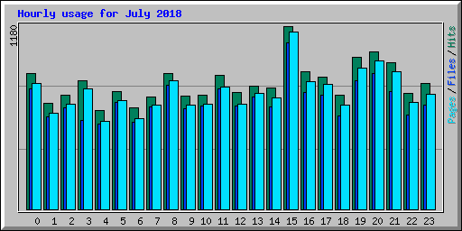 Hourly usage for July 2018