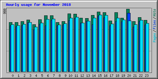Hourly usage for November 2018