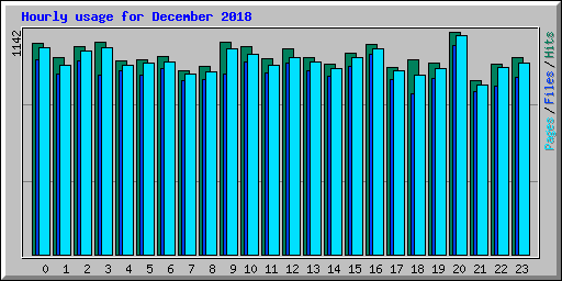 Hourly usage for December 2018