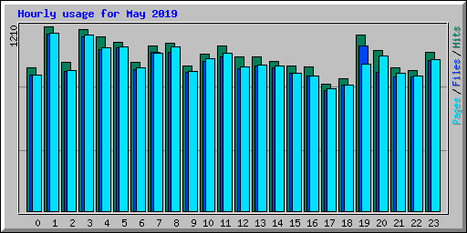 Hourly usage for May 2019