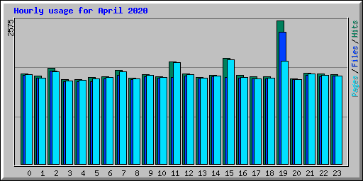 Hourly usage for April 2020