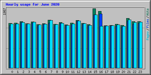 Hourly usage for June 2020