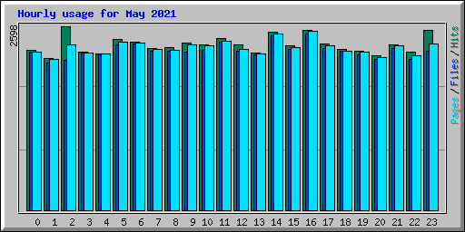 Hourly usage for May 2021