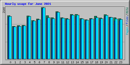 Hourly usage for June 2021
