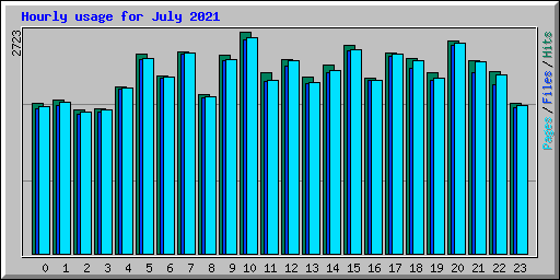 Hourly usage for July 2021
