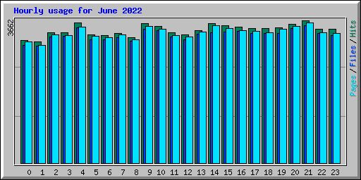 Hourly usage for June 2022