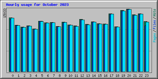 Hourly usage for October 2023