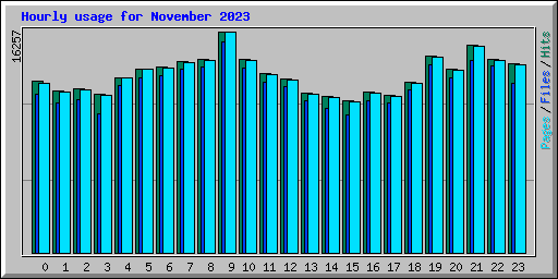 Hourly usage for November 2023