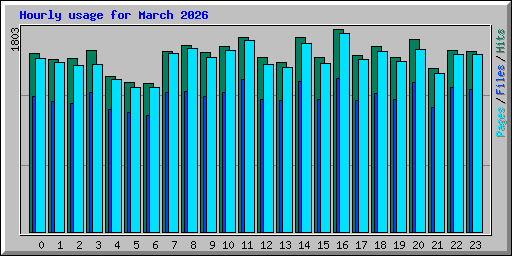Hourly usage for March 2026